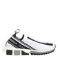 Dolce & Gabbana Black White Slip On Sorrento Sneakers Shoes