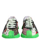 Dolce & Gabbana Multicolor DG Logo Leopard Cherry Sneaker Shoes