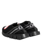 Dolce & Gabbana Black Grey Slip On Sorrento Sneakers Shoes