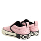 Dolce & Gabbana Pink Quilted Nylon Slip-On Sneaker Shoes
