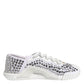 Dolce & Gabbana White NS1 Canvas Leather Embellished Sneakers Shoes