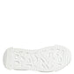 Dolce & Gabbana White NS1 Canvas Leather Embellished Sneakers Shoes