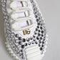 Dolce & Gabbana White NS1 Canvas Leather Embellished Sneakers Shoes