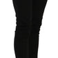 John Galliano Black Mid Waist Slim Fit Skinny Denim Casual Pants Jeans
