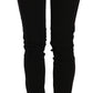 John Galliano Black Mid Waist Slim Fit Skinny Denim Casual Pants Jeans