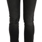 John Galliano Black Washed Low Waist Slim Fit Skinny Denim Pants Jeans