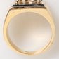 Dolce & Gabbana Gold Tone Brass Signet Square DG Logo Plaque Men Ring