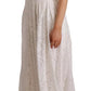 Dolce & Gabbana White Flower Lace Corsage Long Maxi Dress