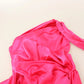 Dolce & Gabbana Pink Sheath Silk Bow Open Shoulder Dress