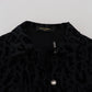 Dolce & Gabbana Cotton Black Leopard Long Sleeve Denim Jacket