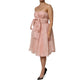 Dolce & Gabbana Pink Silk Chiffon A-line Pleated Midi Dress