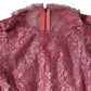 Dolce & Gabbana Pink Floral Lace Long Sleeve Midi Dress