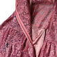 Dolce & Gabbana Pink Floral Lace Long Sleeve Midi Dress