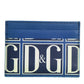 Dolce & Gabbana Blue Calf Leather DG Logo Monogram Card Holder Wallet
