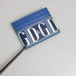 Dolce & Gabbana Blue Calf Leather DG Logo Monogram Card Holder Wallet