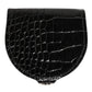 Dolce & Gabbana Black Polished Crocodile Leather Mens Coin Purse Wallet