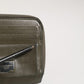 Dolce & Gabbana Military Green Leather Logo Plaque Card Holder Coin Purse Wallet