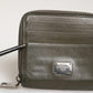 Dolce & Gabbana Military Green Leather Logo Plaque Card Holder Coin Purse Wallet