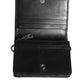 Dolce & Gabbana Black Leather Bifold Card Holder Mens Coin Purse Key Clip Wallet