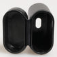 Dolce & Gabbana Black Calfskin Leather Logo Print Flip Holder Airpods Case