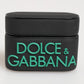 Dolce & Gabbana Black Mint Rubber Logo Embossed Accessory Airpods Case