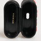 Dolce & Gabbana Black Orange Rubber Logo Embossed Accessory Airpods Case