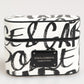 Dolce & Gabbana Black White Leather Monogram Print Logo Holder Airpods Case
