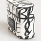 Dolce & Gabbana Black White Leather Monogram Print Logo Holder Airpods Case