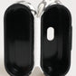 Dolce & Gabbana Black White Leather Monogram Print Logo Holder Airpods Case