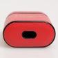 Dolce & Gabbana Red White Calfskin Leather Logo Flip Holder Airpods Case