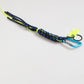 Dolce & Gabbana Blue Yellow Leather Tape String DG Logo Keychain Keyring