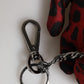 Dolce & Gabbana Red Black Polyester Animal Silhouette Bag Keychain Keyring