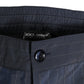 Dolce & Gabbana Navy Blue Polyester Pinstripe Men Shorts Swimwear