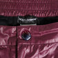 Dolce & Gabbana Burgundy Polyester Logo Embossed Crest Swimwear