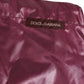 Dolce & Gabbana Burgundy Polyester Logo Embossed Crest Swimwear