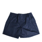Dolce & Gabbana Navy Blue Cotton Elastic Waistband Button Swimwear