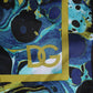 Dolce & Gabbana Blue Marble Print Logo Men Boxer Short Swimwear
