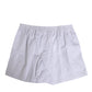 Dolce & Gabbana White Blue Cotton Striped Button Fly Shorts Swimwear