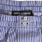 Dolce & Gabbana Blue White Cotton Striped Button Fly Shorts Swimwear