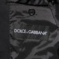 Dolce & Gabbana Dark Blue Cotton Men Jacket Coat Blazer Suit