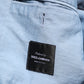 Dolce & Gabbana Light Blue Linen Double Breasted Men Jacket Blazer