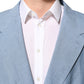 Dolce & Gabbana Light Blue Linen Double Breasted Men Jacket Blazer