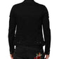 Dolce & Gabbana Black Cotton Denim Stretch Button Up Jacket