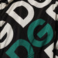 Dolce & Gabbana Black White Logo Print Hooded Coat Men Jacket