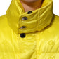 Dolce & Gabbana Yellow Nylon Logo Puffer Bomber Men Jacket