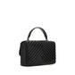 PINKO Black Calf Leather Bos Taurus Handbag
