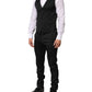 Dolce & Gabbana Black 3 Piece Brocade Jacquard Suit MARTINI