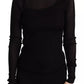 Dolce & Gabbana Black Turtleneck Form Fitting Pullover Sweater