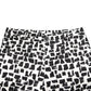 Dolce & Gabbana Black White Abstract Print Cotton Blend Pants