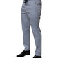 Dolce & Gabbana Light Blue Cotton Drawstring Elastic Waist Men Pants